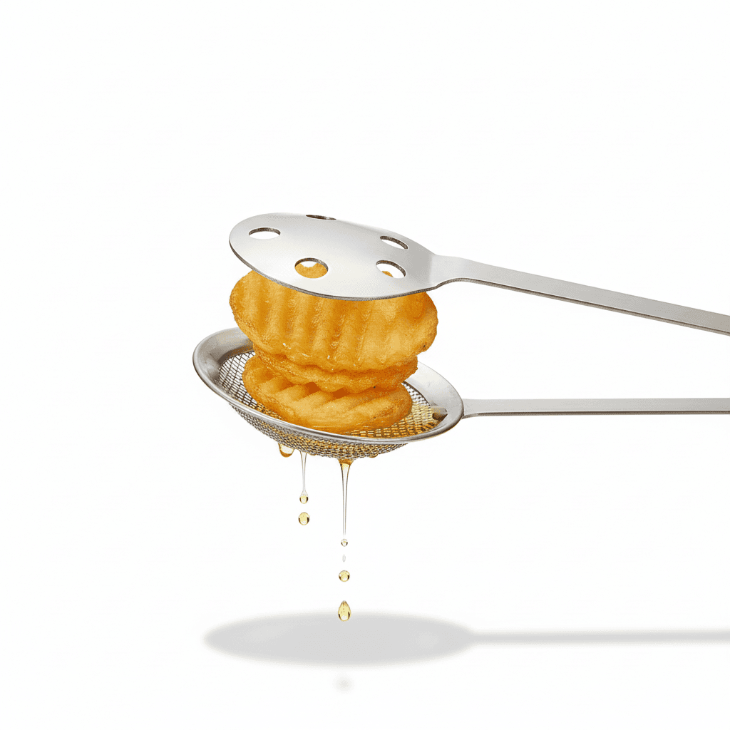 Stainless Steel Serving Tong with Oil Strainer Spoon